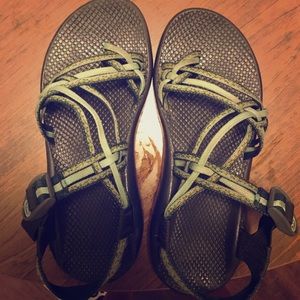 Green Triple-Strap Chacos
